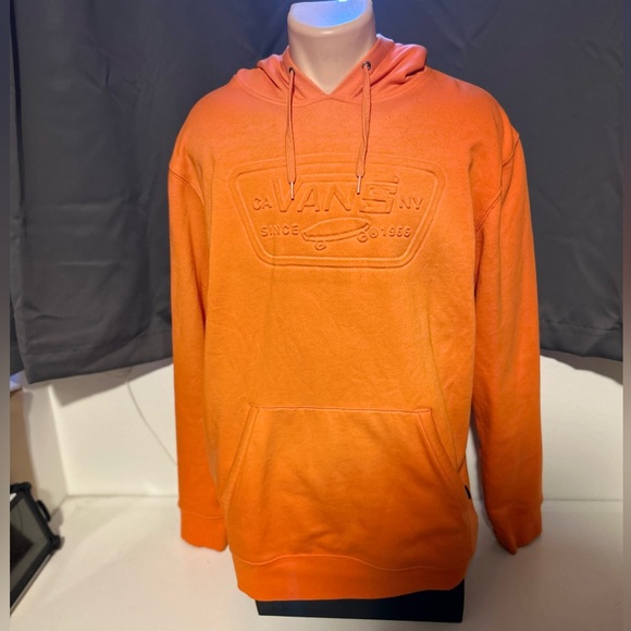 Vans Other - Vans Orange Pullover 3D Logo Hoodie Men’s Large